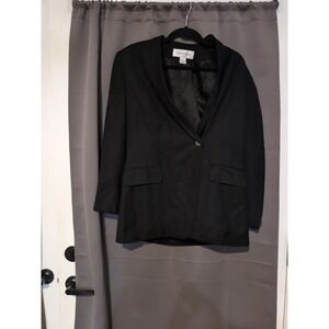 Jones New York Women's Black Blazer, Size 8 Vintage Jacket, Office, Lined Blazer